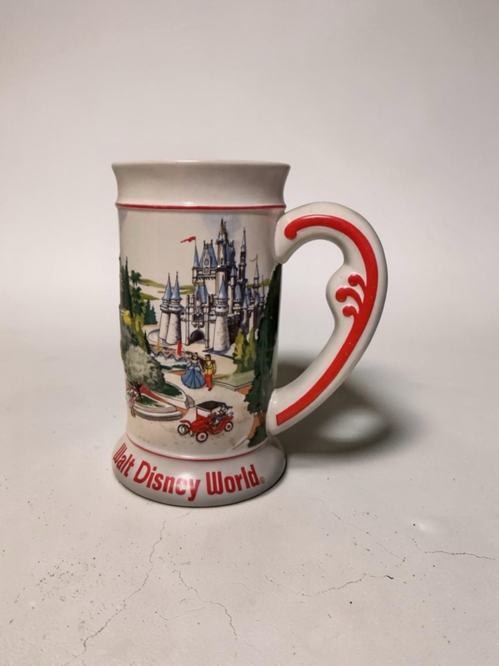 Vintage Walt Disney World Ceramic Stein Mug Main Street Castle